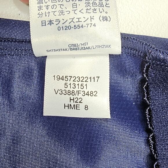 Lands' End Classic Navy Lined One Piece Swimsuit Size 8 - Picture 9 of 9